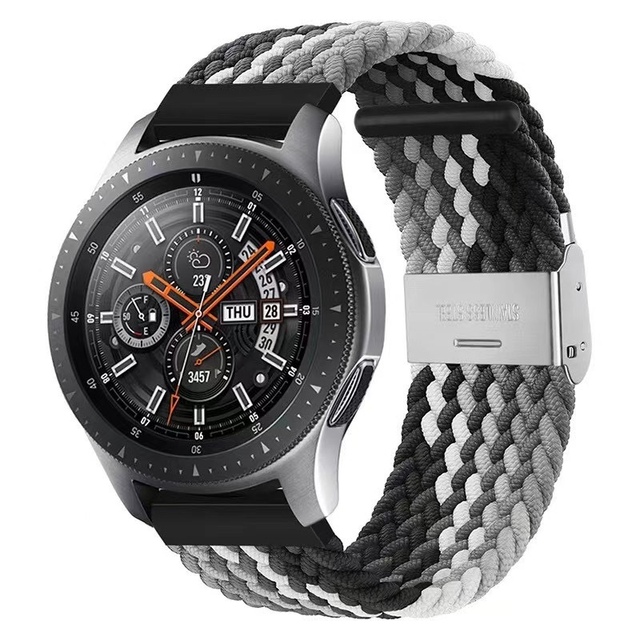 Pasek pętli Solo 22mm kompatybilny z Samsung Galaxy Watch 3 45mm i Huawei GT/2/2E 46mm - mężczyźni, regulowany, elastyczny pleciony - Wianko - 13
