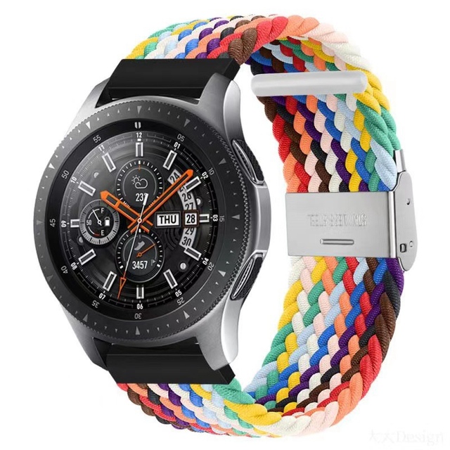 Pasek pętli Solo 22mm kompatybilny z Samsung Galaxy Watch 3 45mm i Huawei GT/2/2E 46mm - mężczyźni, regulowany, elastyczny pleciony - Wianko - 10