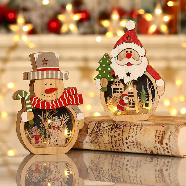 Świąteczne ozdoby choinkowe Świętego Mikołaja - bałwanek z motywem świateł ZK20 - Wianko - 1