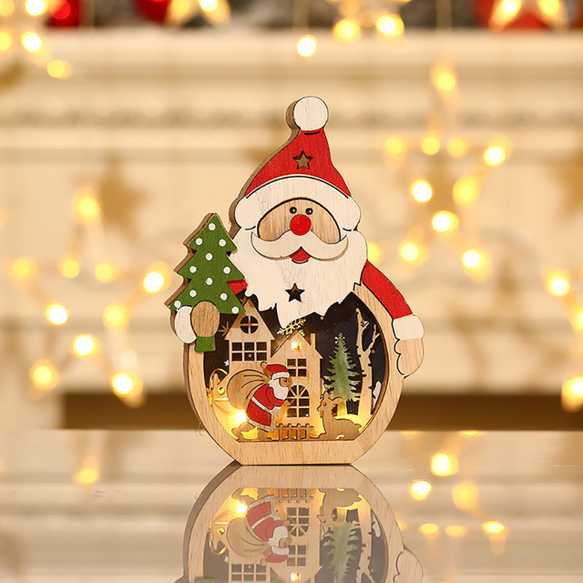 Świąteczne ozdoby choinkowe Świętego Mikołaja - bałwanek z motywem świateł ZK20 - Wianko - 4