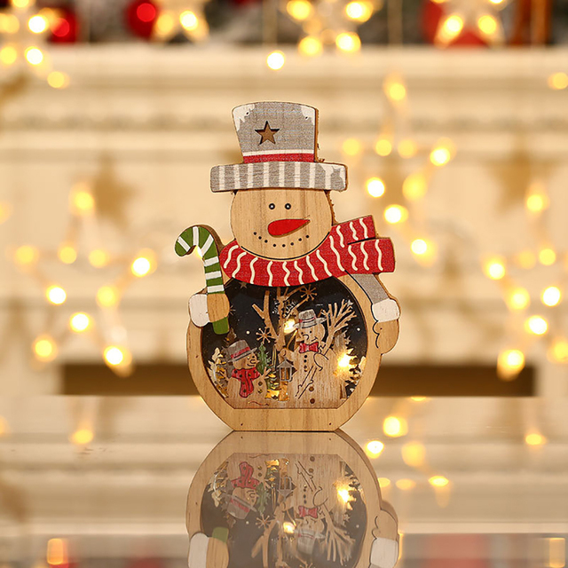Świąteczne ozdoby choinkowe Świętego Mikołaja - bałwanek z motywem świateł ZK20 - Wianko - 5