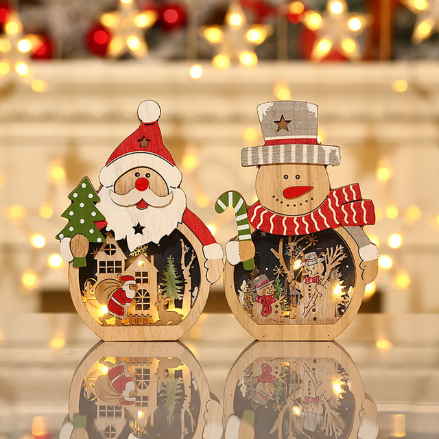 Świąteczne ozdoby choinkowe Świętego Mikołaja - bałwanek z motywem świateł ZK20 - Wianko - 2