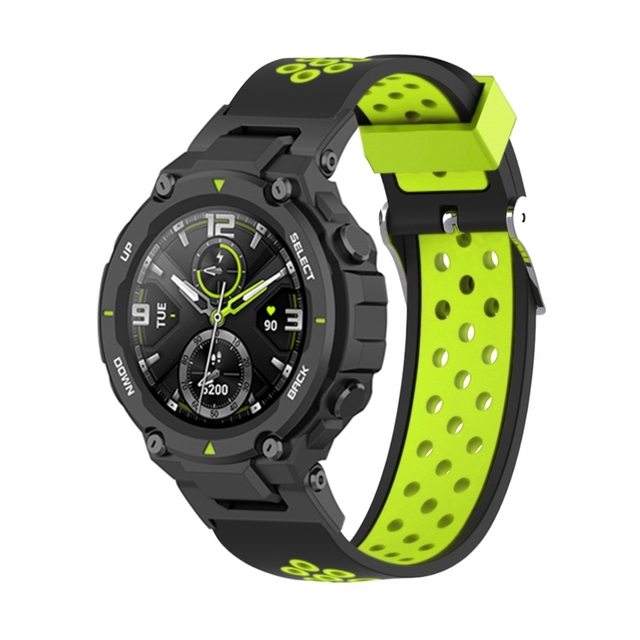 Pasek silikonowy Amazfit T-Rex Pro do zegarka - podwójny kolor, oddychający, sportowy - Wianko - 4