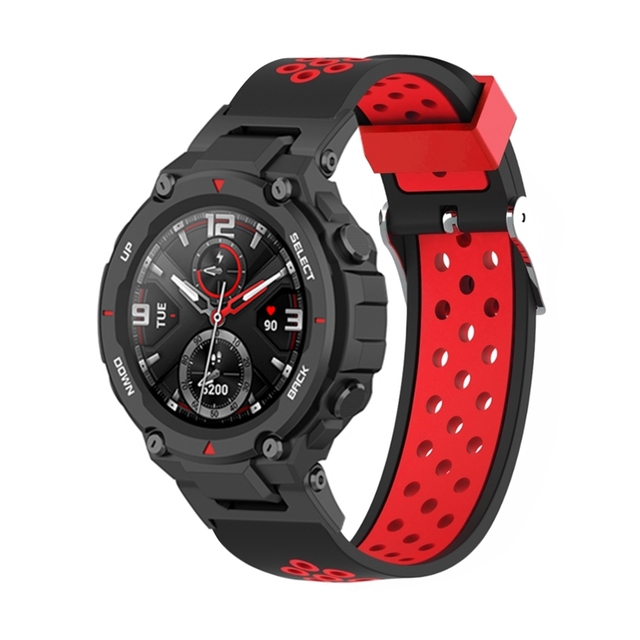 Pasek silikonowy Amazfit T-Rex Pro do zegarka - podwójny kolor, oddychający, sportowy - Wianko - 1