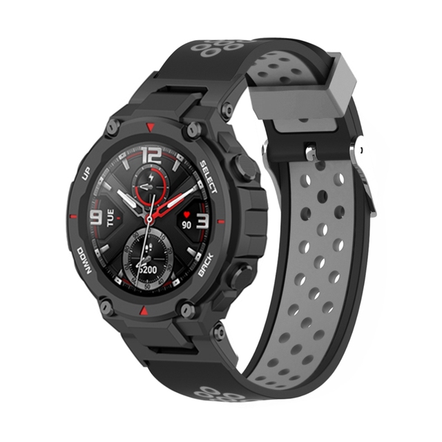 Pasek silikonowy Amazfit T-Rex Pro do zegarka - podwójny kolor, oddychający, sportowy - Wianko - 7