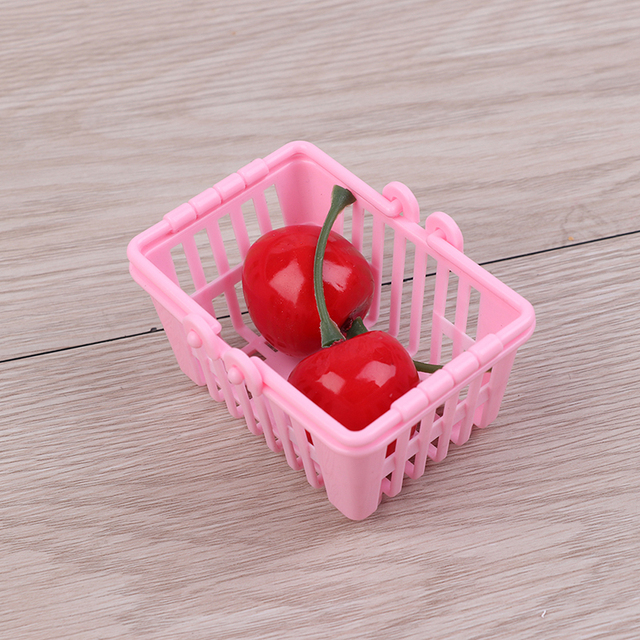 Mini Supermarket - Nowy kosz na zakupy w formie zabawki z ręcznym koszykiem i meblami dla lalki - Model domu dla lalek - Wianko - 3