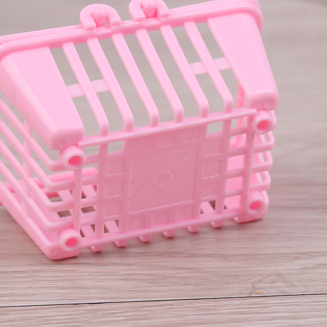 Mini Supermarket - Nowy kosz na zakupy w formie zabawki z ręcznym koszykiem i meblami dla lalki - Model domu dla lalek - Wianko - 4