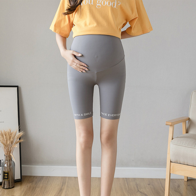 Lato - cienkie bawełniane macierzyństwo: krótkie legginsy bezszwowe, gorące spodenki dla kobiet w ciąży - casual, joga, ciąża - poza spodnie - Wianko - 15