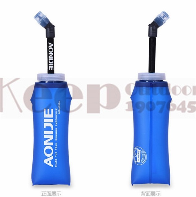 Butelka sportowa AONIJIE Running Rowing Soft Flask - składana TPU, 350/600mL z długim słomkowym pęknięciem torby wodnej - Wianko - 50