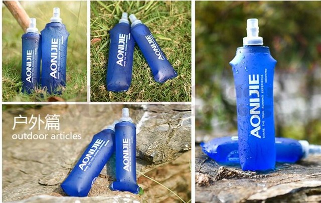 Butelka sportowa AONIJIE Running Rowing Soft Flask - składana TPU, 350/600mL z długim słomkowym pęknięciem torby wodnej - Wianko - 22