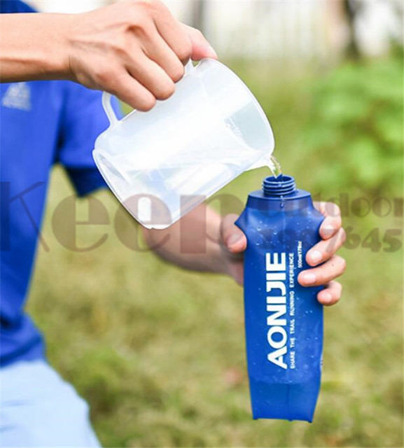 Butelka sportowa AONIJIE Running Rowing Soft Flask - składana TPU, 350/600mL z długim słomkowym pęknięciem torby wodnej - Wianko - 32
