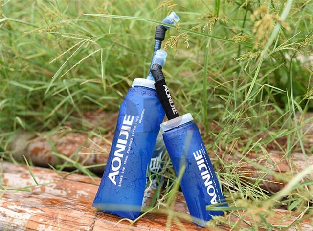 Butelka sportowa AONIJIE Running Rowing Soft Flask - składana TPU, 350/600mL z długim słomkowym pęknięciem torby wodnej - Wianko - 48