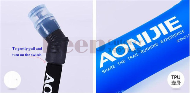 Butelka sportowa AONIJIE Running Rowing Soft Flask - składana TPU, 350/600mL z długim słomkowym pęknięciem torby wodnej - Wianko - 38