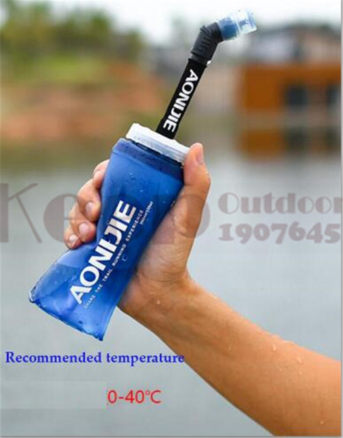 Butelka sportowa AONIJIE Running Rowing Soft Flask - składana TPU, 350/600mL z długim słomkowym pęknięciem torby wodnej - Wianko - 31