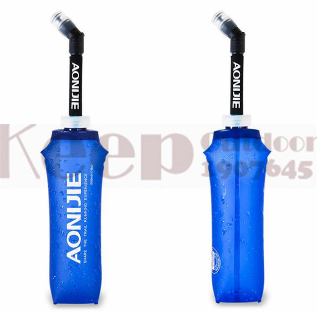 Butelka sportowa AONIJIE Running Rowing Soft Flask - składana TPU, 350/600mL z długim słomkowym pęknięciem torby wodnej - Wianko - 37