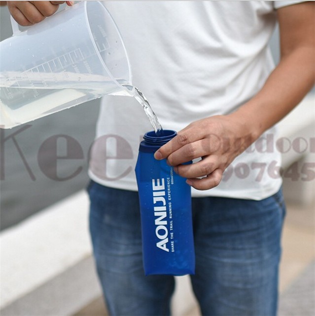 Butelka sportowa AONIJIE Running Rowing Soft Flask - składana TPU, 350/600mL z długim słomkowym pęknięciem torby wodnej - Wianko - 46