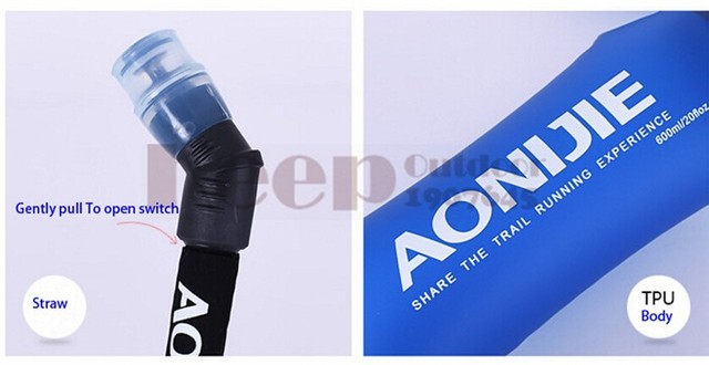 Butelka sportowa AONIJIE Running Rowing Soft Flask - składana TPU, 350/600mL z długim słomkowym pęknięciem torby wodnej - Wianko - 51