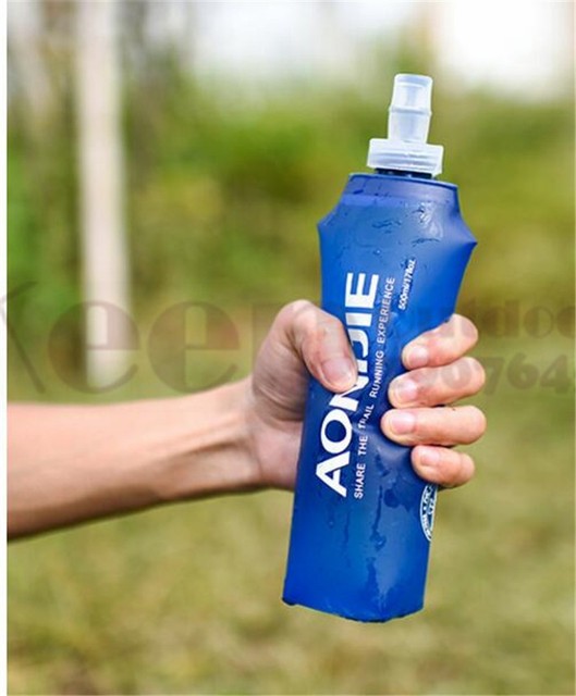 Butelka sportowa AONIJIE Running Rowing Soft Flask - składana TPU, 350/600mL z długim słomkowym pęknięciem torby wodnej - Wianko - 18