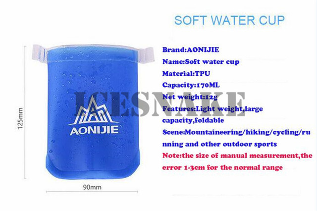 Butelka sportowa AONIJIE Running Rowing Soft Flask - składana TPU, 350/600mL z długim słomkowym pęknięciem torby wodnej - Wianko - 1
