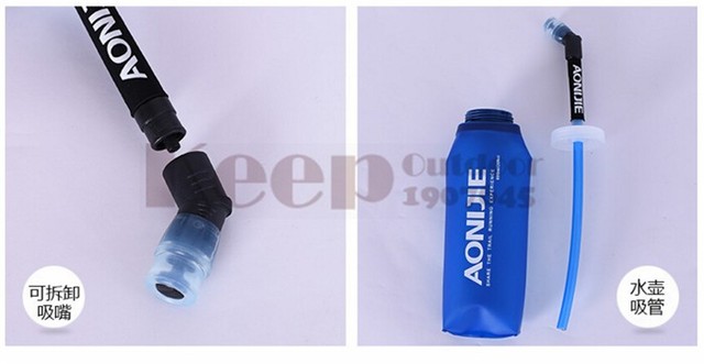 Butelka sportowa AONIJIE Running Rowing Soft Flask - składana TPU, 350/600mL z długim słomkowym pęknięciem torby wodnej - Wianko - 53