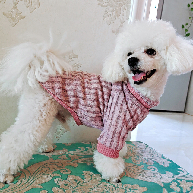 Miękki zimowy sweter dla kota i psa, płaszcz z dzianiny - ubranie dla buldoga francuskiego, Chihuahua, szczeniąt - Wianko - 17