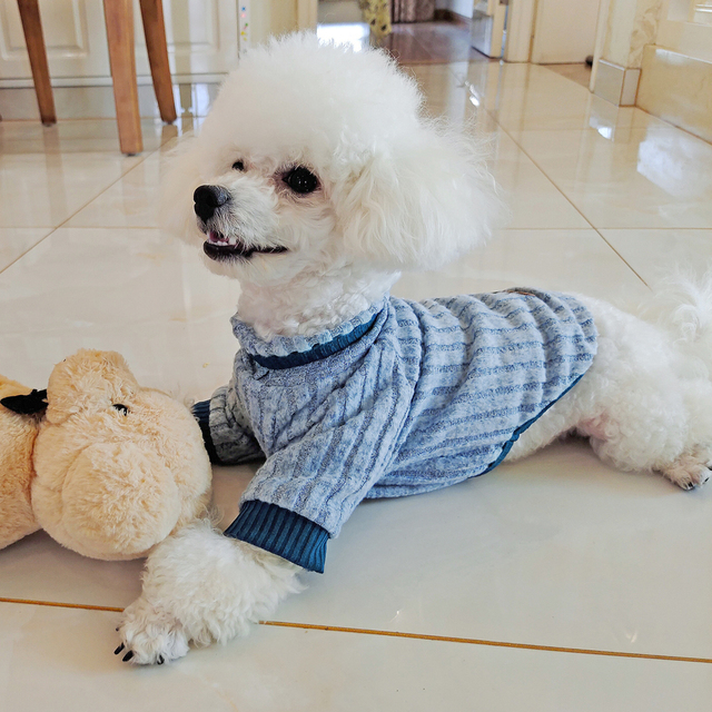 Miękki zimowy sweter dla kota i psa, płaszcz z dzianiny - ubranie dla buldoga francuskiego, Chihuahua, szczeniąt - Wianko - 14