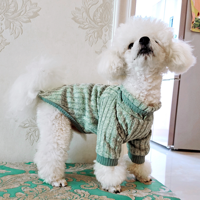 Miękki zimowy sweter dla kota i psa, płaszcz z dzianiny - ubranie dla buldoga francuskiego, Chihuahua, szczeniąt - Wianko - 21