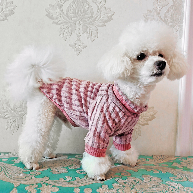 Miękki zimowy sweter dla kota i psa, płaszcz z dzianiny - ubranie dla buldoga francuskiego, Chihuahua, szczeniąt - Wianko - 18