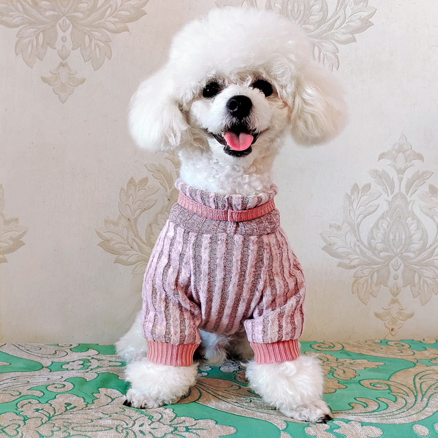 Miękki zimowy sweter dla kota i psa, płaszcz z dzianiny - ubranie dla buldoga francuskiego, Chihuahua, szczeniąt - Wianko - 19