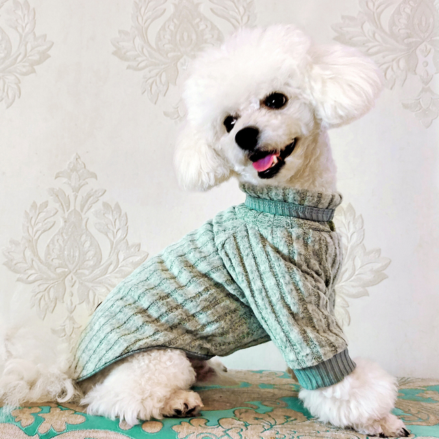 Miękki zimowy sweter dla kota i psa, płaszcz z dzianiny - ubranie dla buldoga francuskiego, Chihuahua, szczeniąt - Wianko - 20