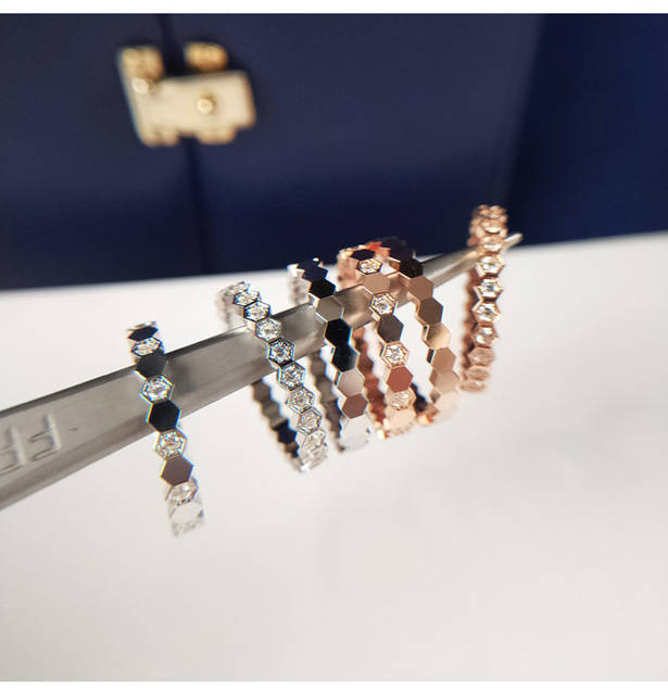 Pierścień kobiecy z różowo-złotą biżuterią 2020 New Arrival, pozłacany srebrem, idealny na zaręczyny i jako akcesorium ślubne - Wianko - 6