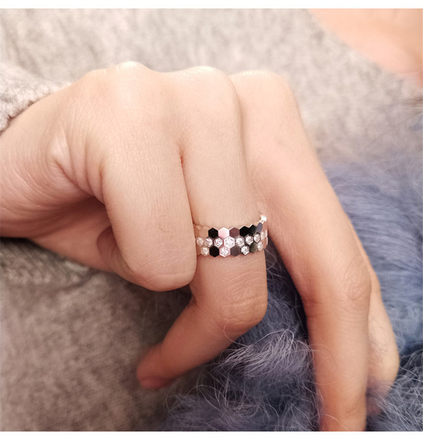 Pierścień kobiecy z różowo-złotą biżuterią 2020 New Arrival, pozłacany srebrem, idealny na zaręczyny i jako akcesorium ślubne - Wianko - 1