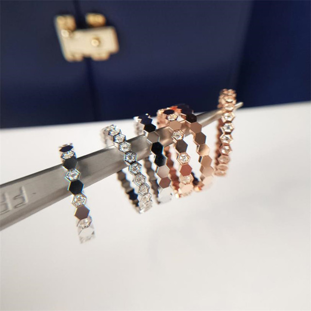 Pierścień kobiecy z różowo-złotą biżuterią 2020 New Arrival, pozłacany srebrem, idealny na zaręczyny i jako akcesorium ślubne - Wianko - 10