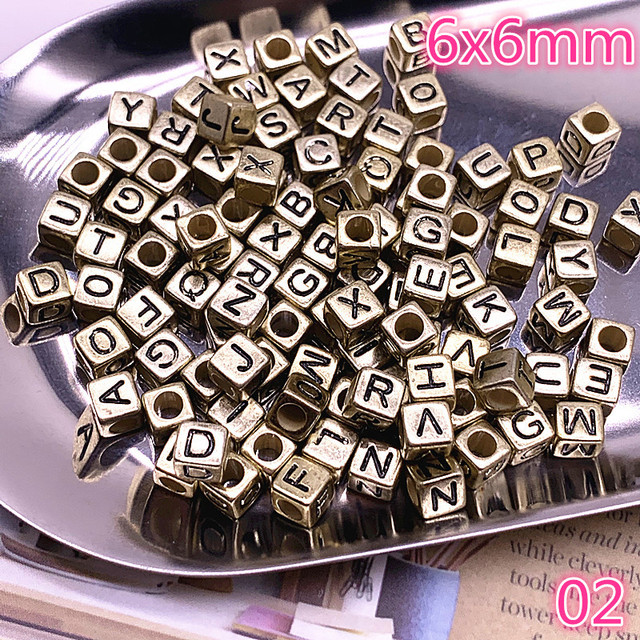 100 sztuk kolorowych koralików liter alfabetu z akrylu do tworzenia biżuterii DIY - Wianko - 4