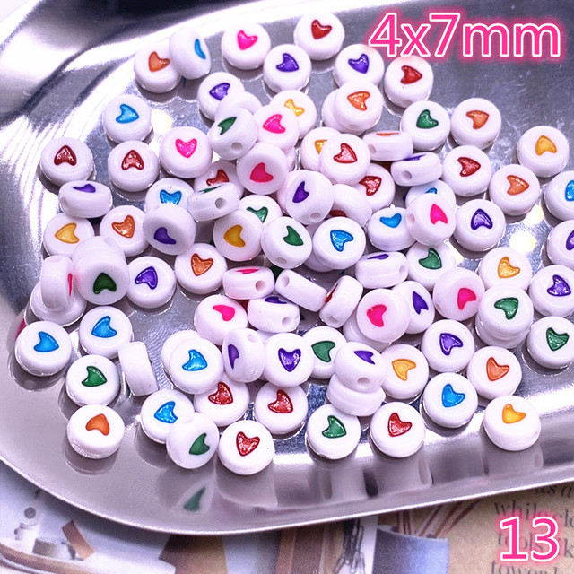 100 sztuk kolorowych koralików liter alfabetu z akrylu do tworzenia biżuterii DIY - Wianko - 15
