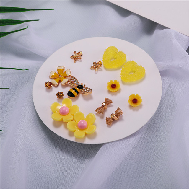 Kolczyki motylki, kotki i serduszka - słodki mix biżuterii dla kobiet - Wianko - 11