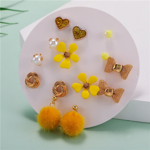 Kolczyki motylki, kotki i serduszka - słodki mix biżuterii dla kobiet - Wianko - 4