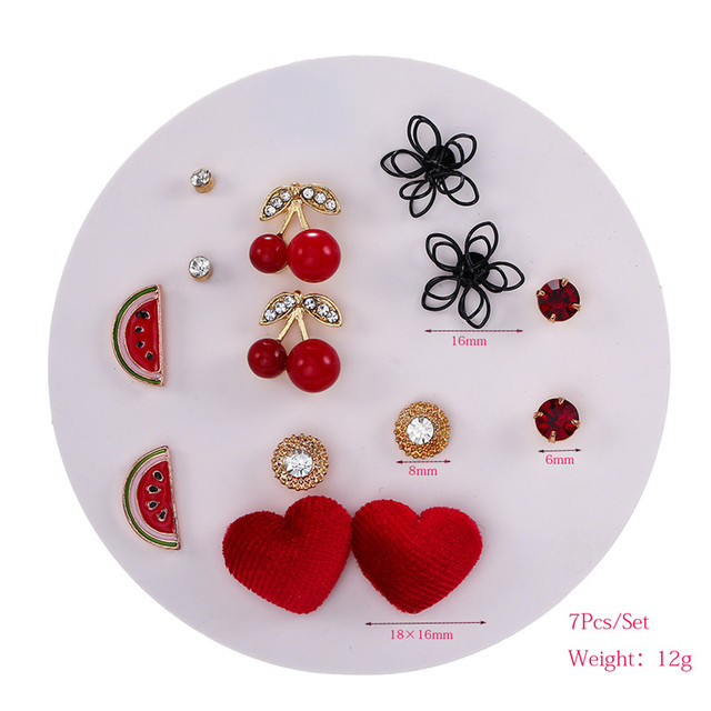 Kolczyki motylki, kotki i serduszka - słodki mix biżuterii dla kobiet - Wianko - 18