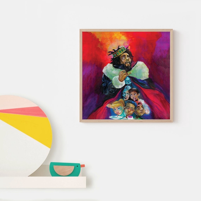 Plakat na płótnie z okładką albumu J. Cole - kod muzyka, dekoracja ścienna malarstwa domowego (bez ramki) - Wianko - 3