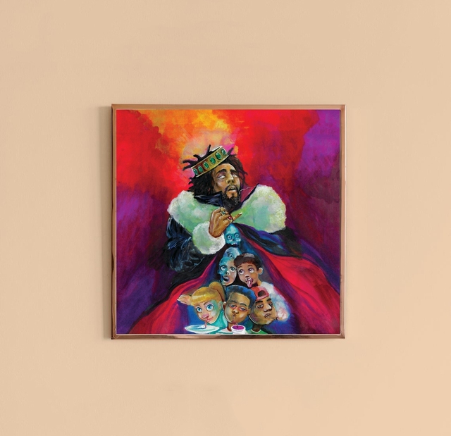 Plakat na płótnie z okładką albumu J. Cole - kod muzyka, dekoracja ścienna malarstwa domowego (bez ramki) - Wianko - 1