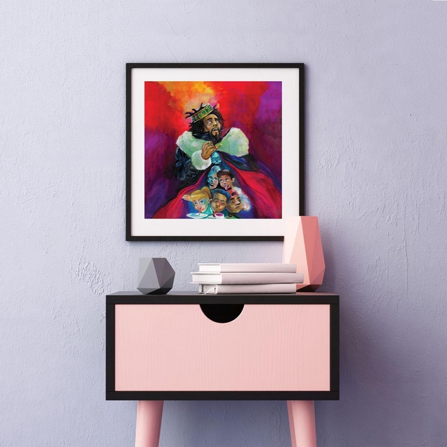 Plakat na płótnie z okładką albumu J. Cole - kod muzyka, dekoracja ścienna malarstwa domowego (bez ramki) - Wianko - 6