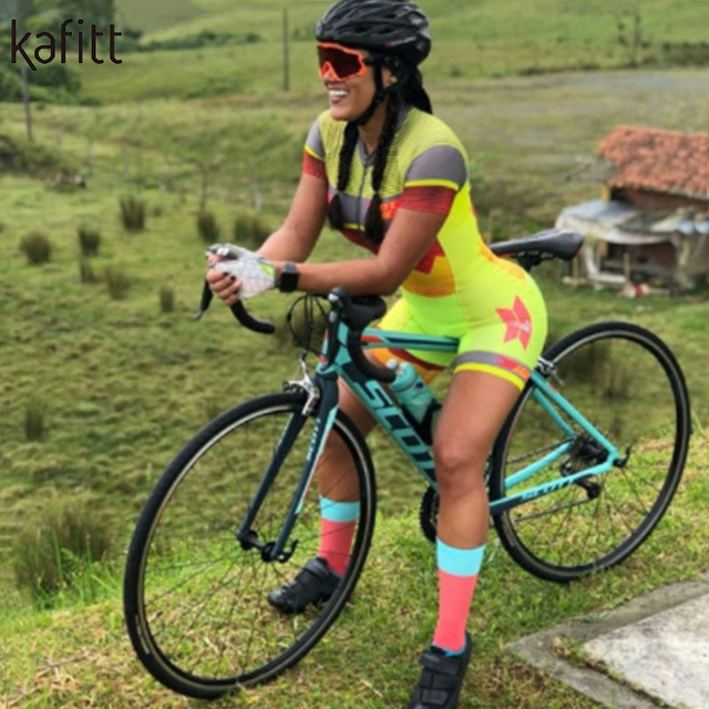 Kombinezon rowerowy damski jednoczęściowy Kafitt letni zestaw sportowy - Wianko - 19