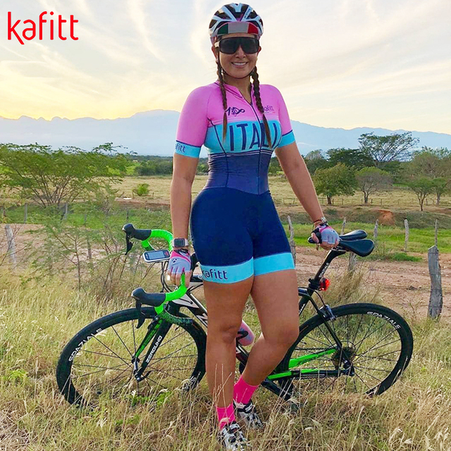 Kombinezon rowerowy damski jednoczęściowy Kafitt letni zestaw sportowy - Wianko - 5