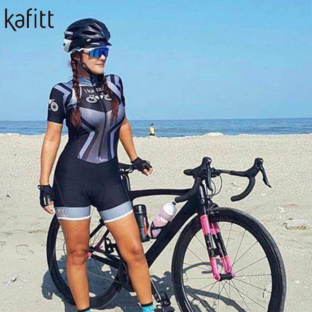 Kombinezon rowerowy damski jednoczęściowy Kafitt letni zestaw sportowy - Wianko - 7