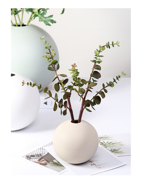 Wazon ceramiczny sferyczny Nordic golden galwanizacja, akcesoria do dekoracji wnętrz i dekoracje ślubne z wkładką kwiatową - Wianko - 10