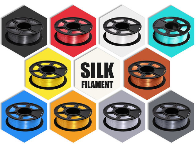 SUNLU SILK PLA 3D Filament 1.75mm 1kg - jedwabna tekstura, płynne drukowanie - Wianko - 3