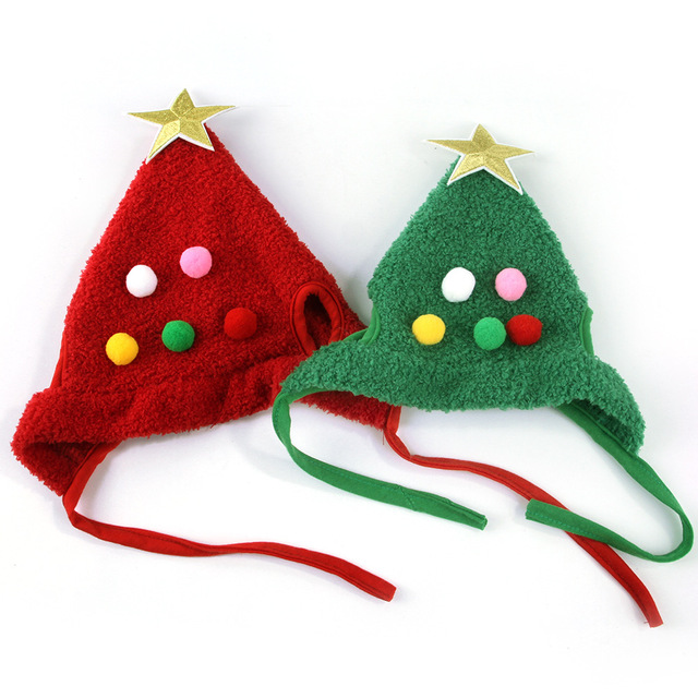 Chustka Boże Narodzenie kapelusz św. Mikołaja szalik trójkąt śliniaki chustka dla psa - Czapki dla psów - Wianko - 3