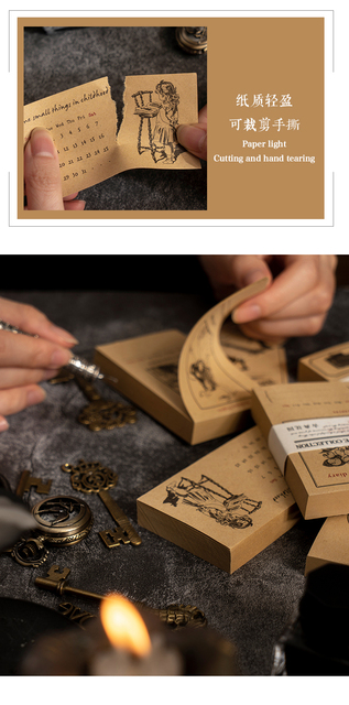 Mr. Paper 8 Design - Kolekcja antyczna papieru pakowego Retro pamiętnik DIY materiał książka - Karty dekoracyjne - Wianko - 10