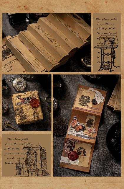 Mr. Paper 8 Design - Kolekcja antyczna papieru pakowego Retro pamiętnik DIY materiał książka - Karty dekoracyjne - Wianko - 7