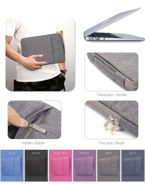 Torba na laptopa Xiaomi Huawei Honor Magicbook Macbook Air 2020 M1 iPad Pro 16 11 13 14 15.6 calowy Notebook Maibenben - Wianko - 3